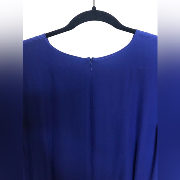Stella McCartney Royal Blue 100% Silk Short Sleeve Mini Dress Size 42 IT/ US 8 - Picture 10 of 12